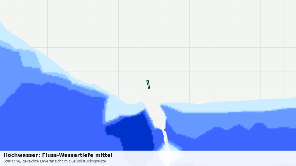 Statische Kartenansicht: Hochwasser: Fluss-Wassertiefe mittel