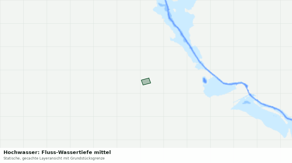 Statische Kartenansicht: Hochwasser: Fluss-Wassertiefe mittel