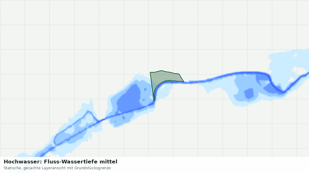 Statische Kartenansicht: Hochwasser: Fluss-Wassertiefe mittel