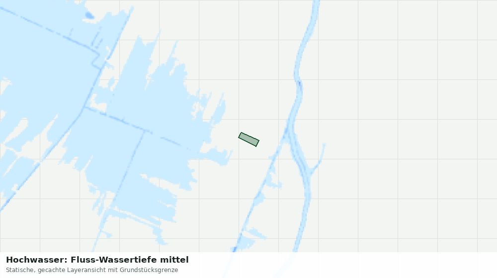 Statische Kartenansicht: Hochwasser: Fluss-Wassertiefe mittel
