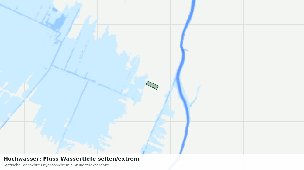 Statische Kartenansicht: Hochwasser: Fluss-Wassertiefe selten/extrem