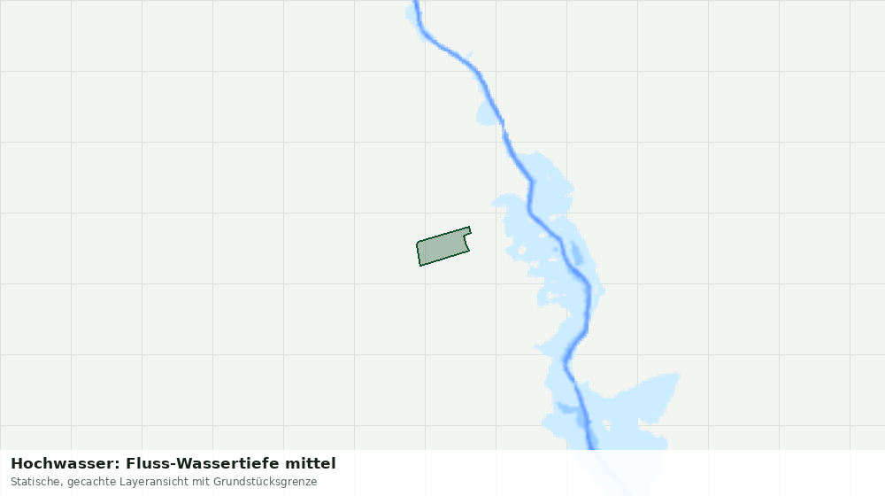 Statische Kartenansicht: Hochwasser: Fluss-Wassertiefe mittel