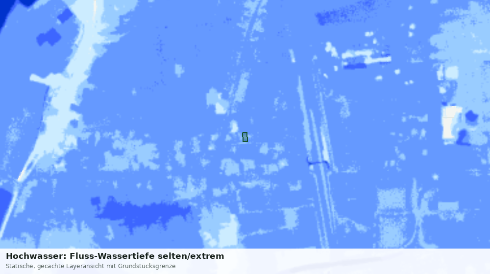 Statische Kartenansicht: Hochwasser: Fluss-Wassertiefe selten/extrem