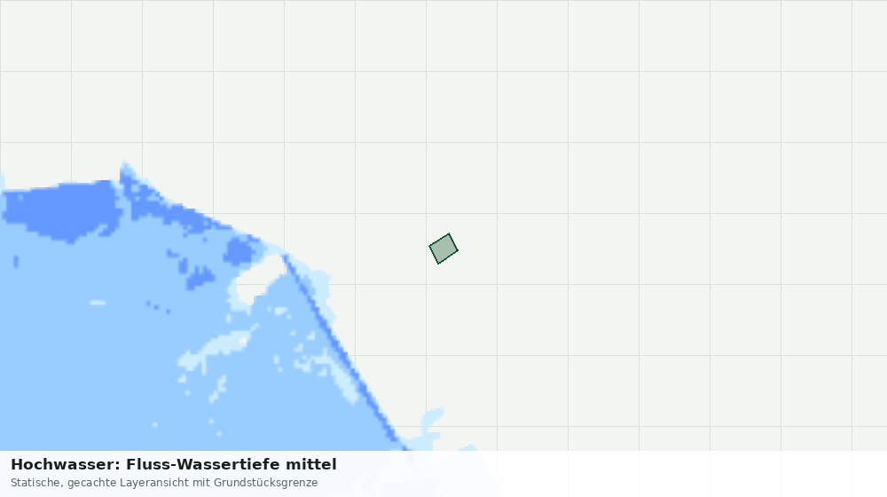 Statische Kartenansicht: Hochwasser: Fluss-Wassertiefe mittel