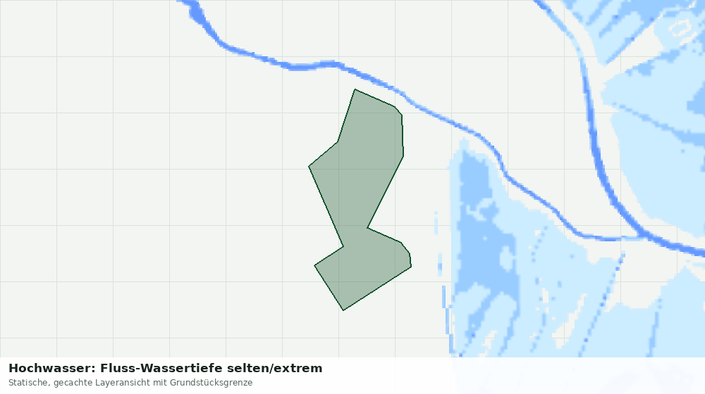 Statische Kartenansicht: Hochwasser: Fluss-Wassertiefe selten/extrem