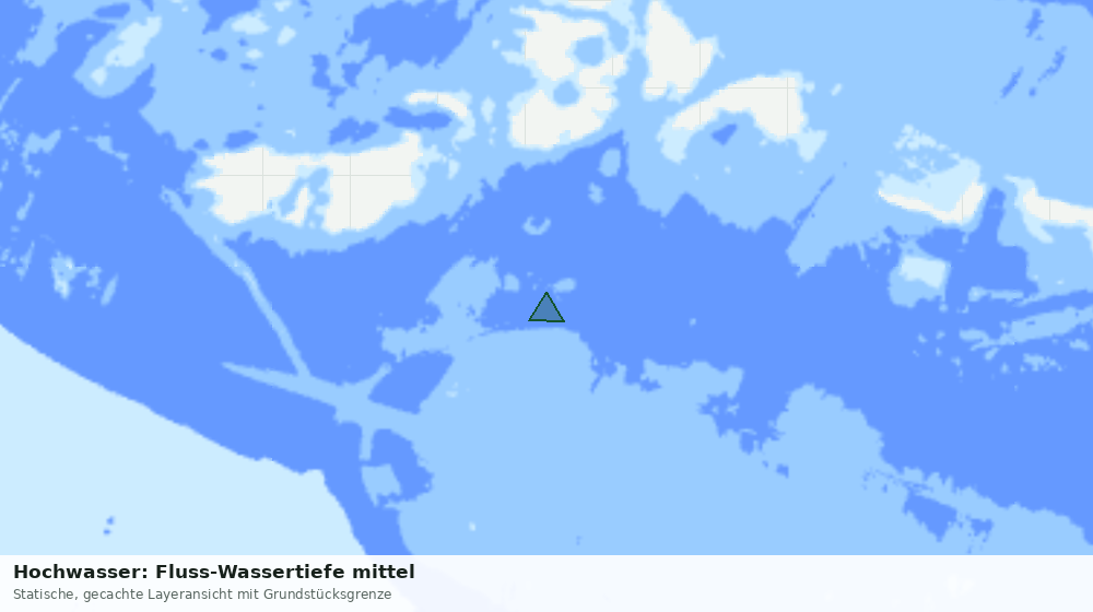 Statische Kartenansicht: Hochwasser: Fluss-Wassertiefe mittel