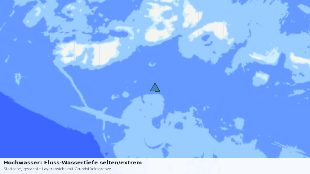 Statische Kartenansicht: Hochwasser: Fluss-Wassertiefe selten/extrem