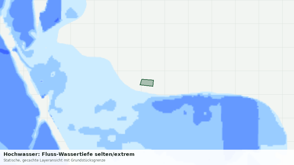 Statische Kartenansicht: Hochwasser: Fluss-Wassertiefe selten/extrem