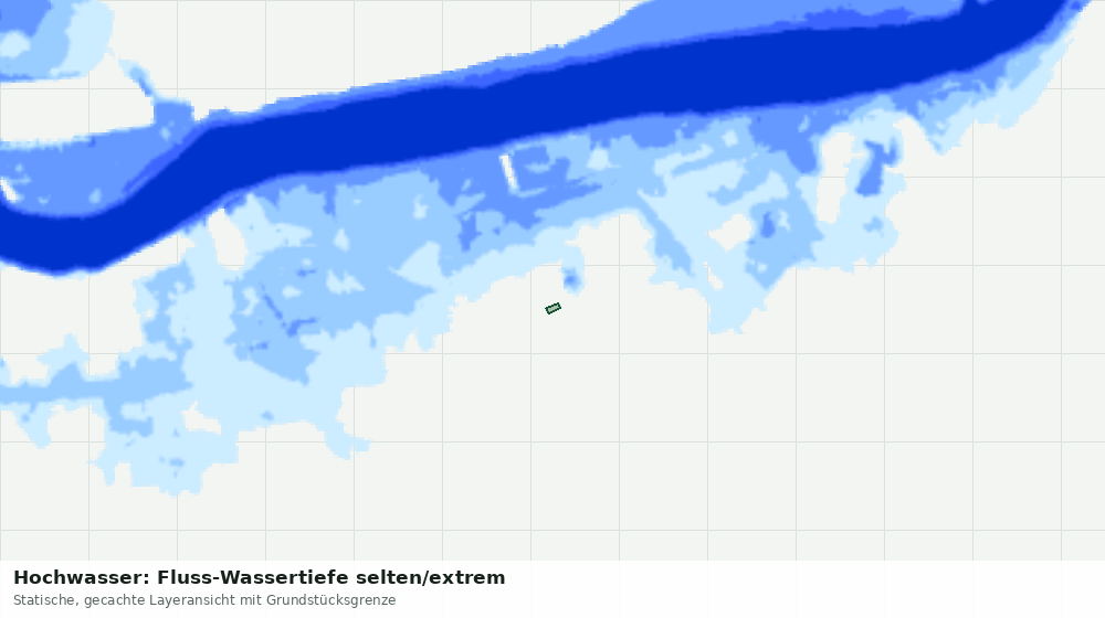 Statische Kartenansicht: Hochwasser: Fluss-Wassertiefe selten/extrem