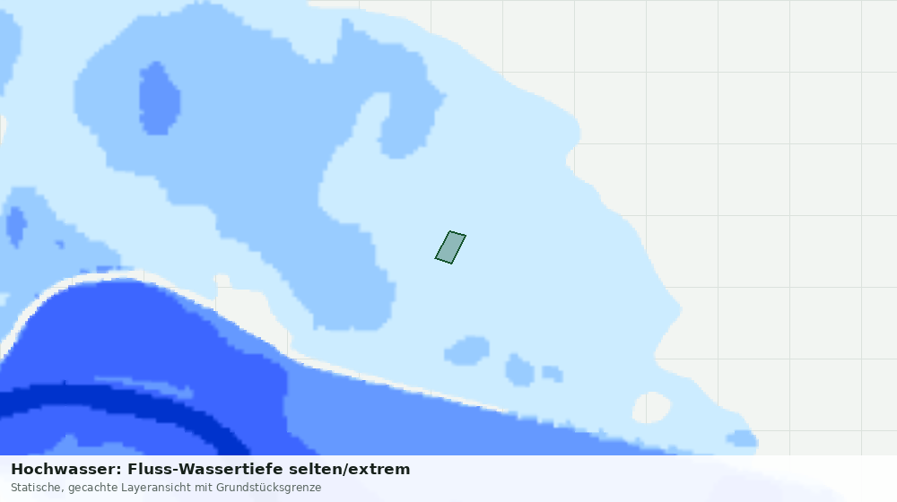 Statische Kartenansicht: Hochwasser: Fluss-Wassertiefe selten/extrem