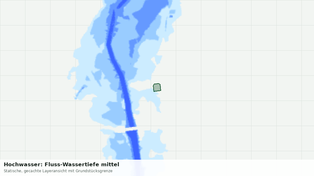 Statische Kartenansicht: Hochwasser: Fluss-Wassertiefe mittel