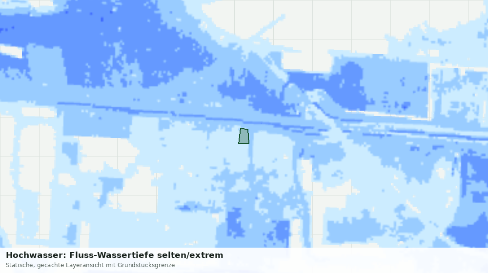 Statische Kartenansicht: Hochwasser: Fluss-Wassertiefe selten/extrem