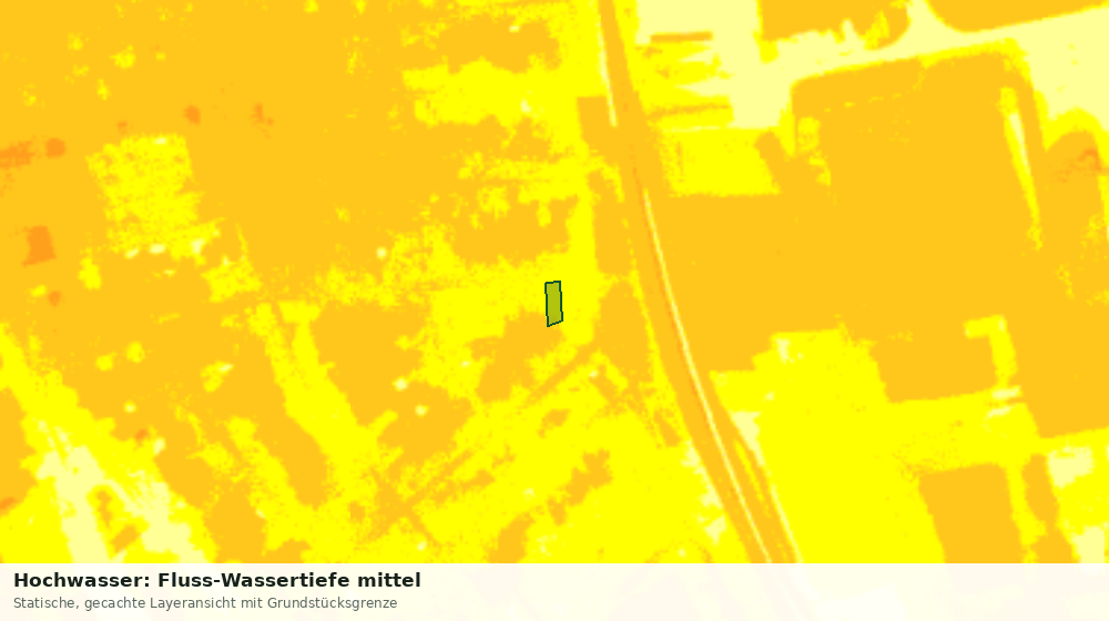 Statische Kartenansicht: Hochwasser: Fluss-Wassertiefe mittel