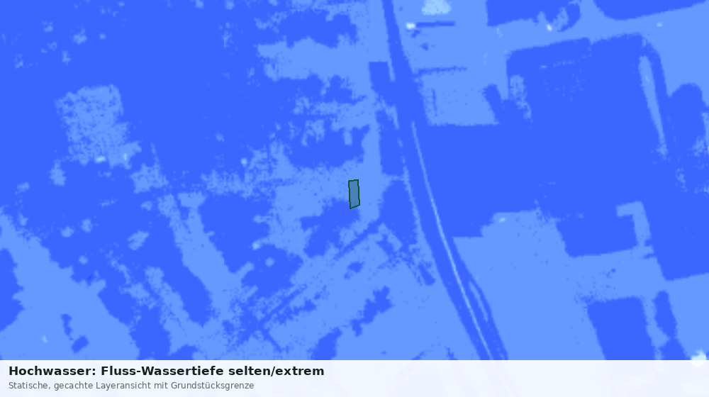 Statische Kartenansicht: Hochwasser: Fluss-Wassertiefe selten/extrem