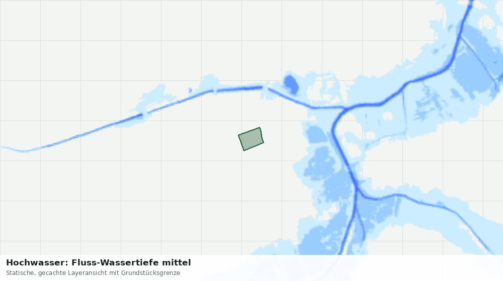 Statische Kartenansicht: Hochwasser: Fluss-Wassertiefe mittel