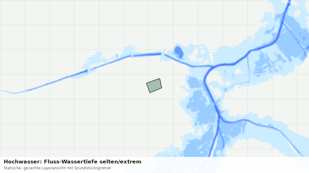 Statische Kartenansicht: Hochwasser: Fluss-Wassertiefe selten/extrem