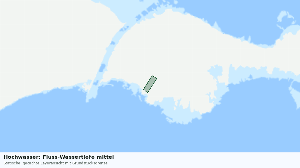 Statische Kartenansicht: Hochwasser: Fluss-Wassertiefe mittel