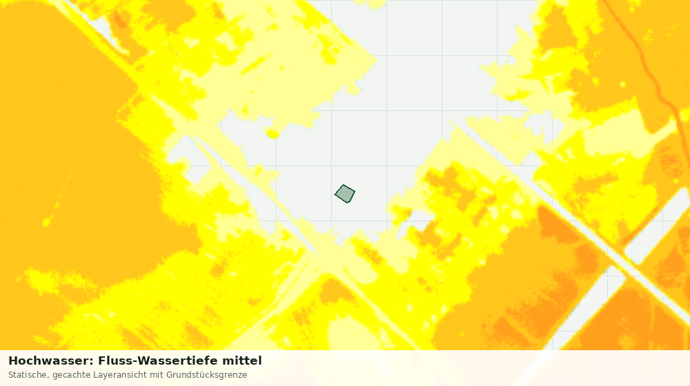 Statische Kartenansicht: Hochwasser: Fluss-Wassertiefe mittel