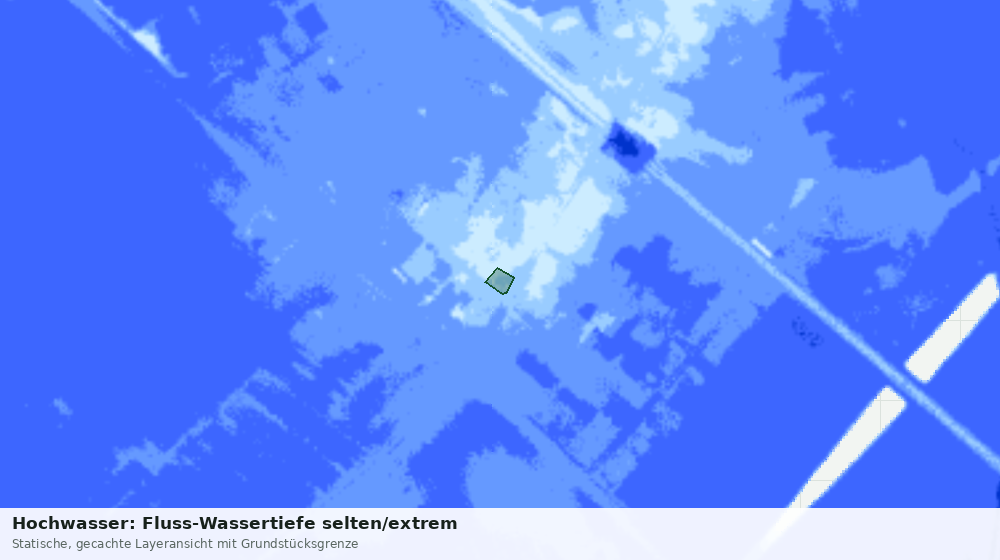Statische Kartenansicht: Hochwasser: Fluss-Wassertiefe selten/extrem