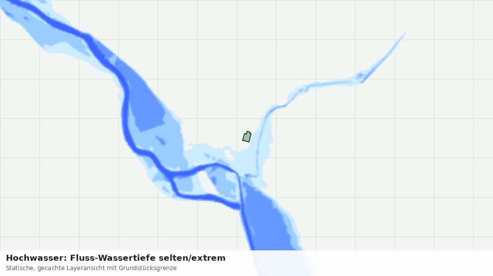 Statische Kartenansicht: Hochwasser: Fluss-Wassertiefe selten/extrem