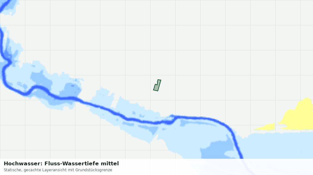 Statische Kartenansicht: Hochwasser: Fluss-Wassertiefe mittel
