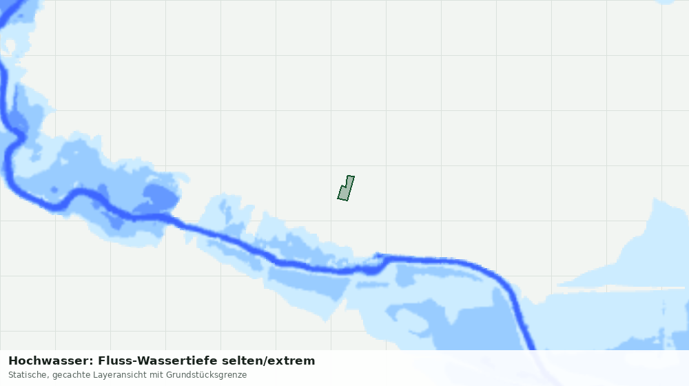 Statische Kartenansicht: Hochwasser: Fluss-Wassertiefe selten/extrem