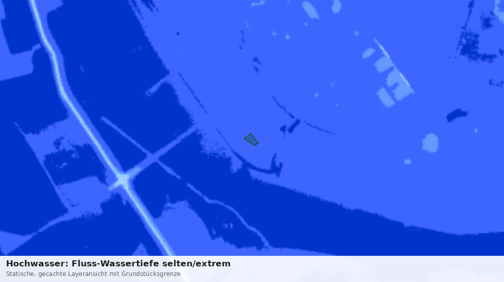 Statische Kartenansicht: Hochwasser: Fluss-Wassertiefe selten/extrem