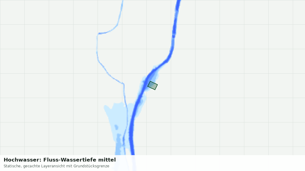 Statische Kartenansicht: Hochwasser: Fluss-Wassertiefe mittel