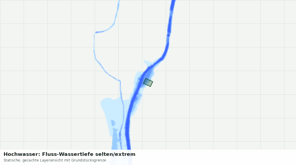 Statische Kartenansicht: Hochwasser: Fluss-Wassertiefe selten/extrem