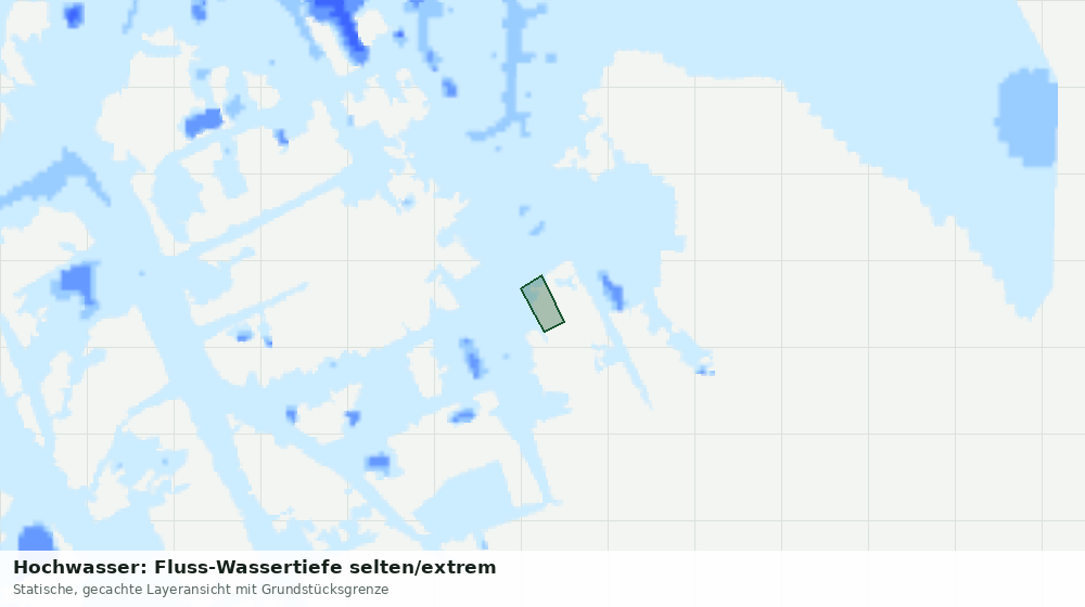 Statische Kartenansicht: Hochwasser: Fluss-Wassertiefe selten/extrem