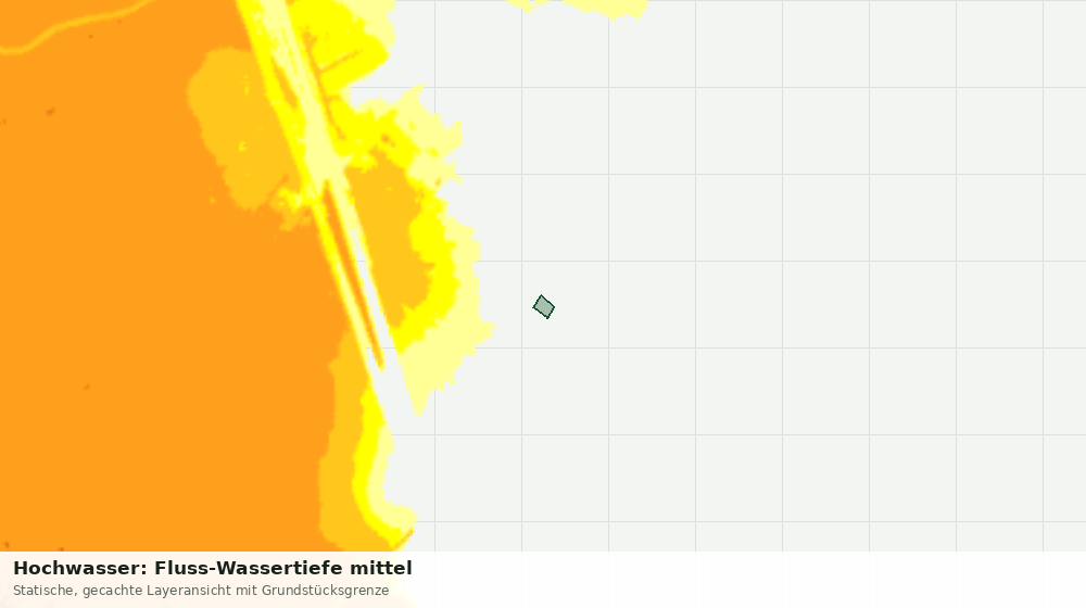 Statische Kartenansicht: Hochwasser: Fluss-Wassertiefe mittel