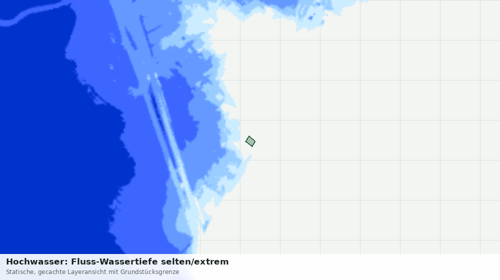 Statische Kartenansicht: Hochwasser: Fluss-Wassertiefe selten/extrem