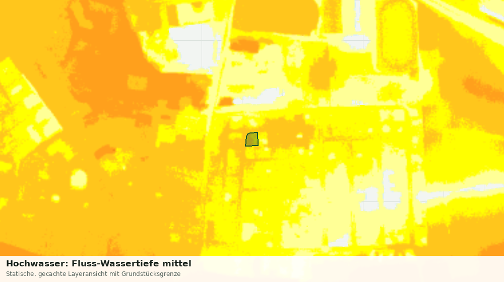 Statische Kartenansicht: Hochwasser: Fluss-Wassertiefe mittel