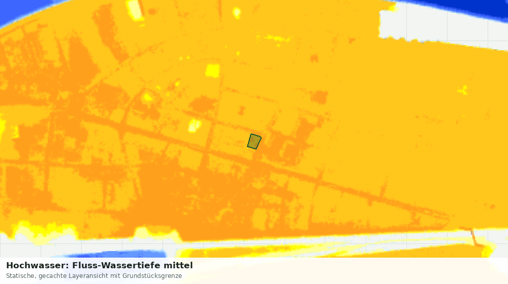 Statische Kartenansicht: Hochwasser: Fluss-Wassertiefe mittel