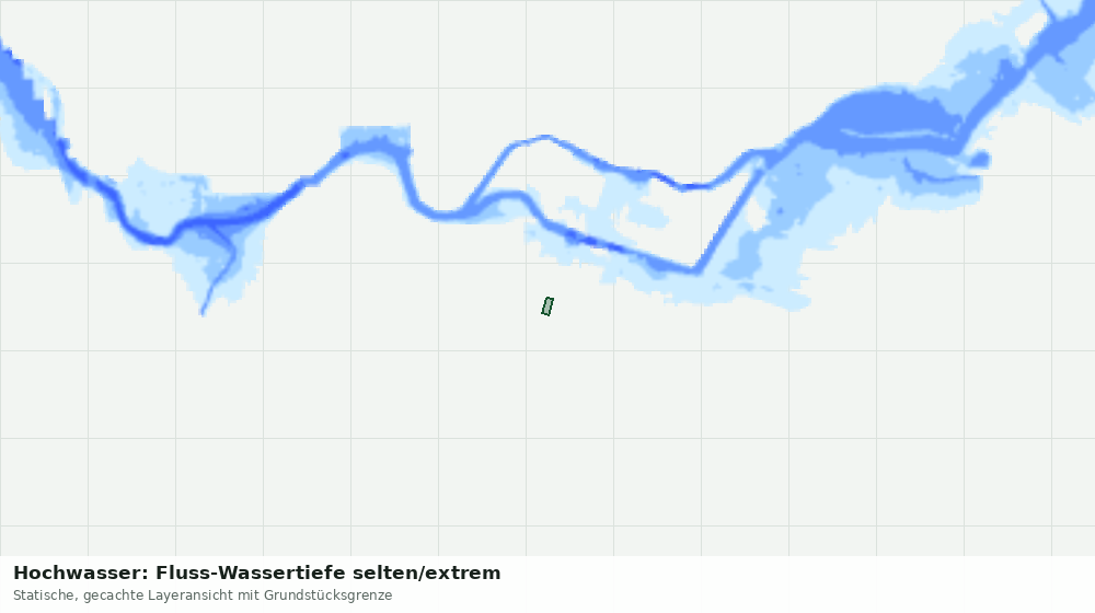 Statische Kartenansicht: Hochwasser: Fluss-Wassertiefe selten/extrem