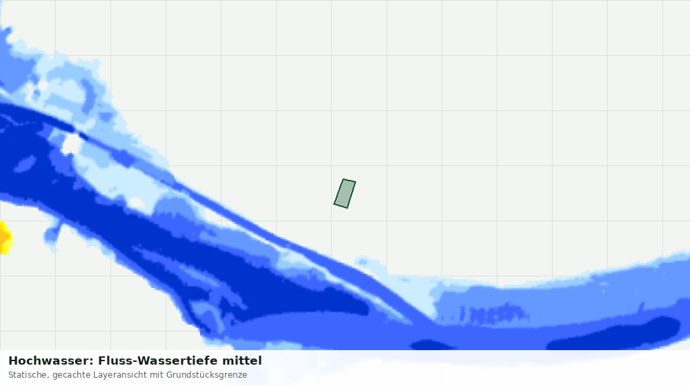 Statische Kartenansicht: Hochwasser: Fluss-Wassertiefe mittel