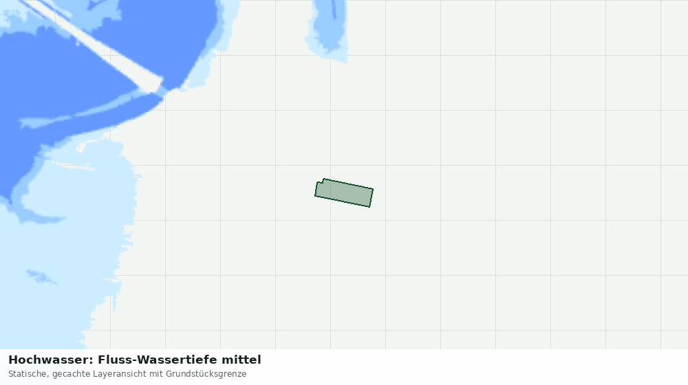 Statische Kartenansicht: Hochwasser: Fluss-Wassertiefe mittel