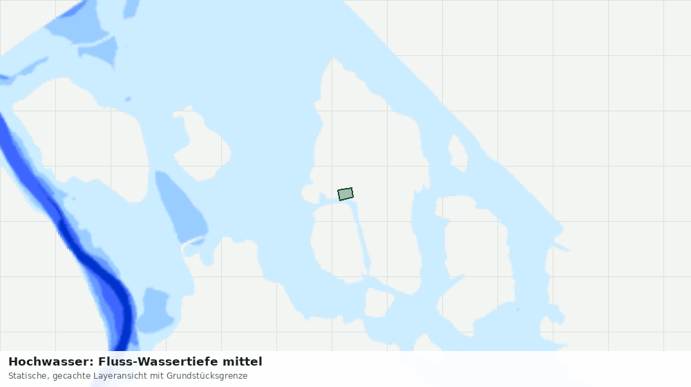 Statische Kartenansicht: Hochwasser: Fluss-Wassertiefe mittel