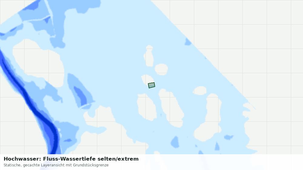 Statische Kartenansicht: Hochwasser: Fluss-Wassertiefe selten/extrem