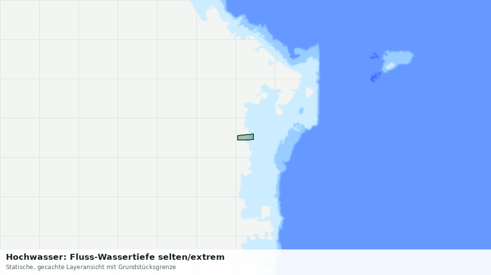 Statische Kartenansicht: Hochwasser: Fluss-Wassertiefe selten/extrem