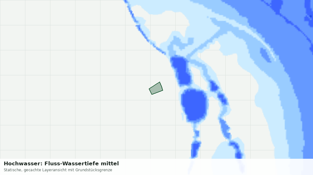 Statische Kartenansicht: Hochwasser: Fluss-Wassertiefe mittel