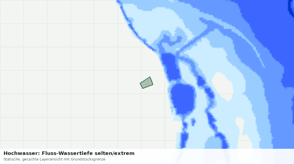 Statische Kartenansicht: Hochwasser: Fluss-Wassertiefe selten/extrem