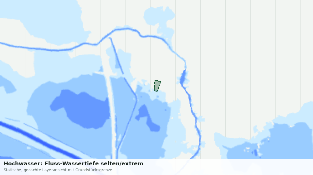 Statische Kartenansicht: Hochwasser: Fluss-Wassertiefe selten/extrem