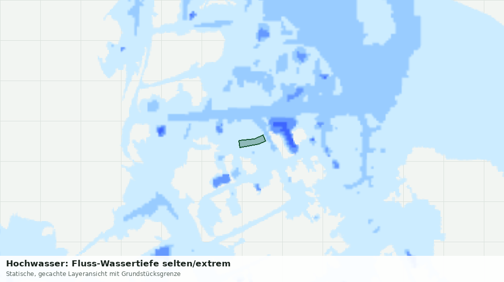 Statische Kartenansicht: Hochwasser: Fluss-Wassertiefe selten/extrem