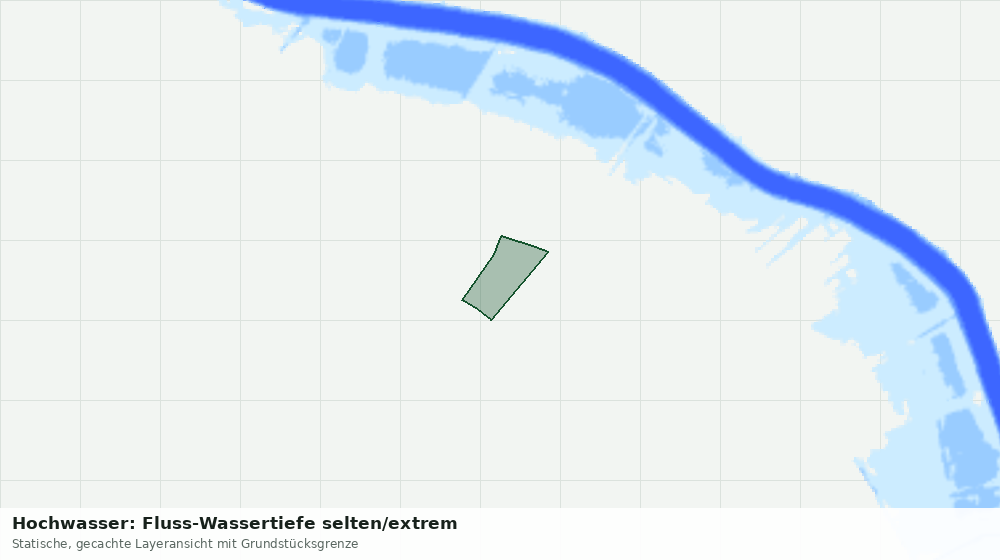 Statische Kartenansicht: Hochwasser: Fluss-Wassertiefe selten/extrem