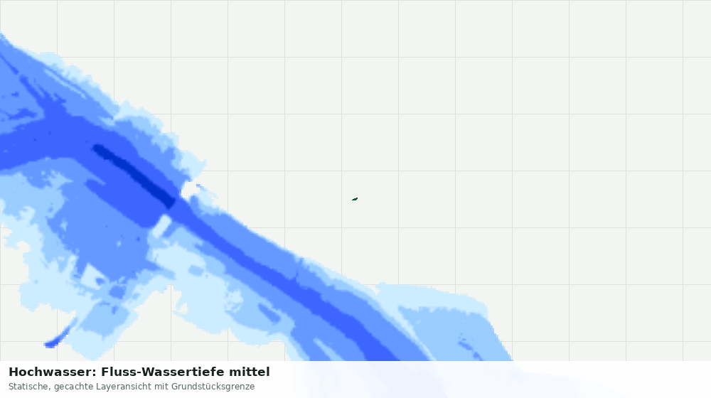 Statische Kartenansicht: Hochwasser: Fluss-Wassertiefe mittel