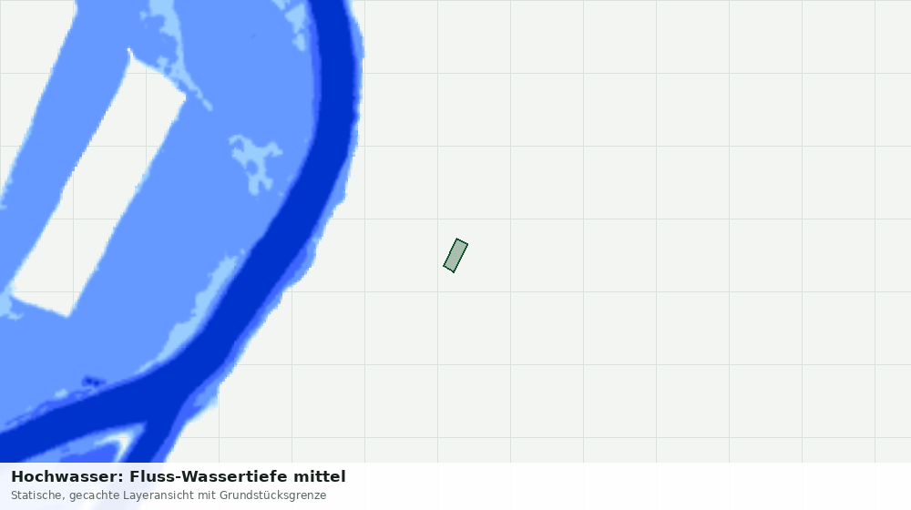 Statische Kartenansicht: Hochwasser: Fluss-Wassertiefe mittel