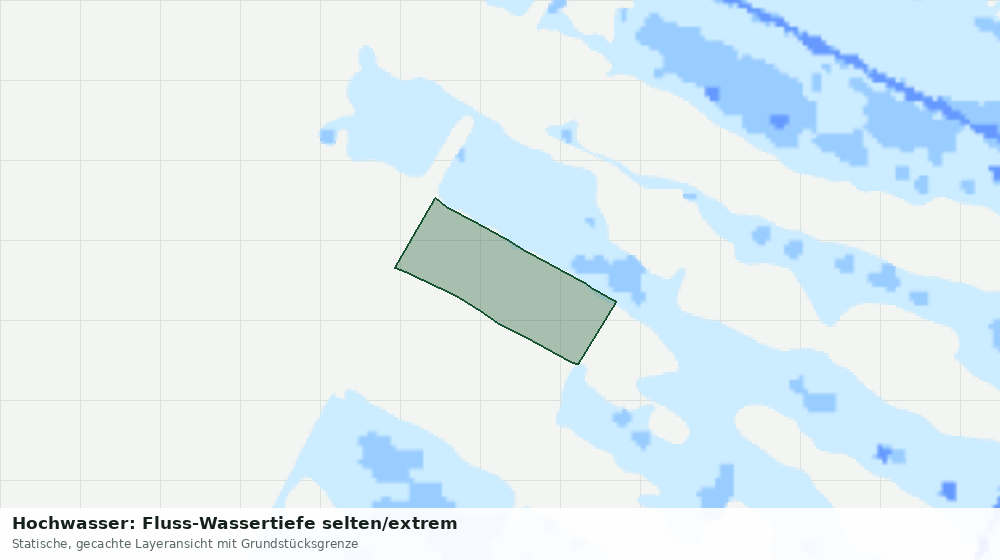 Statische Kartenansicht: Hochwasser: Fluss-Wassertiefe selten/extrem