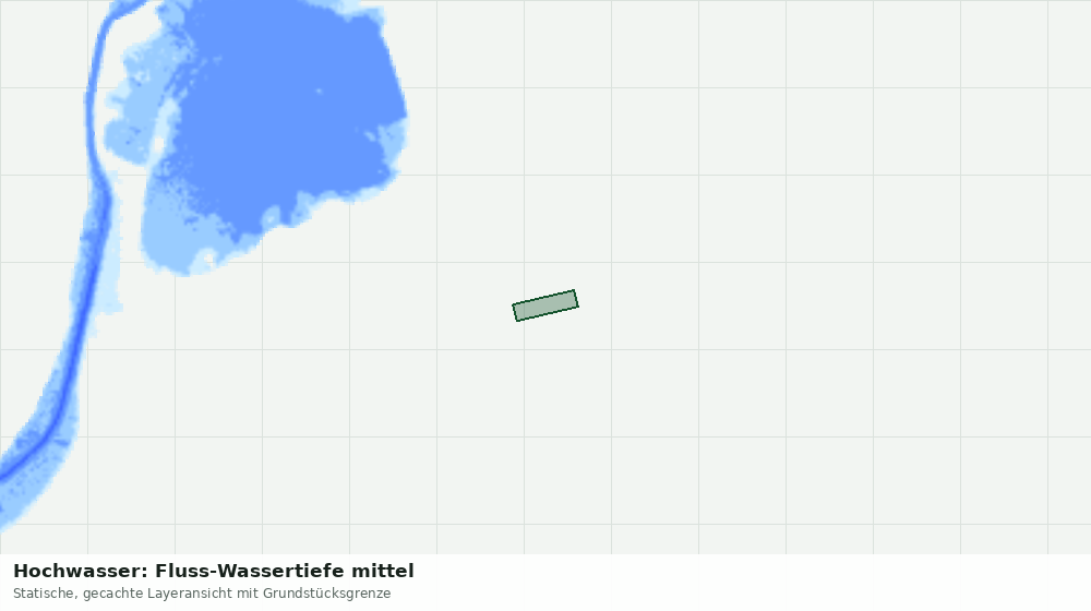 Statische Kartenansicht: Hochwasser: Fluss-Wassertiefe mittel