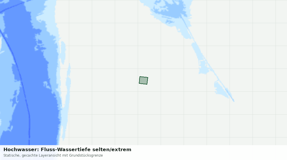 Statische Kartenansicht: Hochwasser: Fluss-Wassertiefe selten/extrem